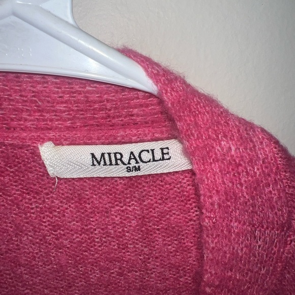 Miracle Lucy Cozy Cardigan - Hot Pink S/M - Picture 4 of 7